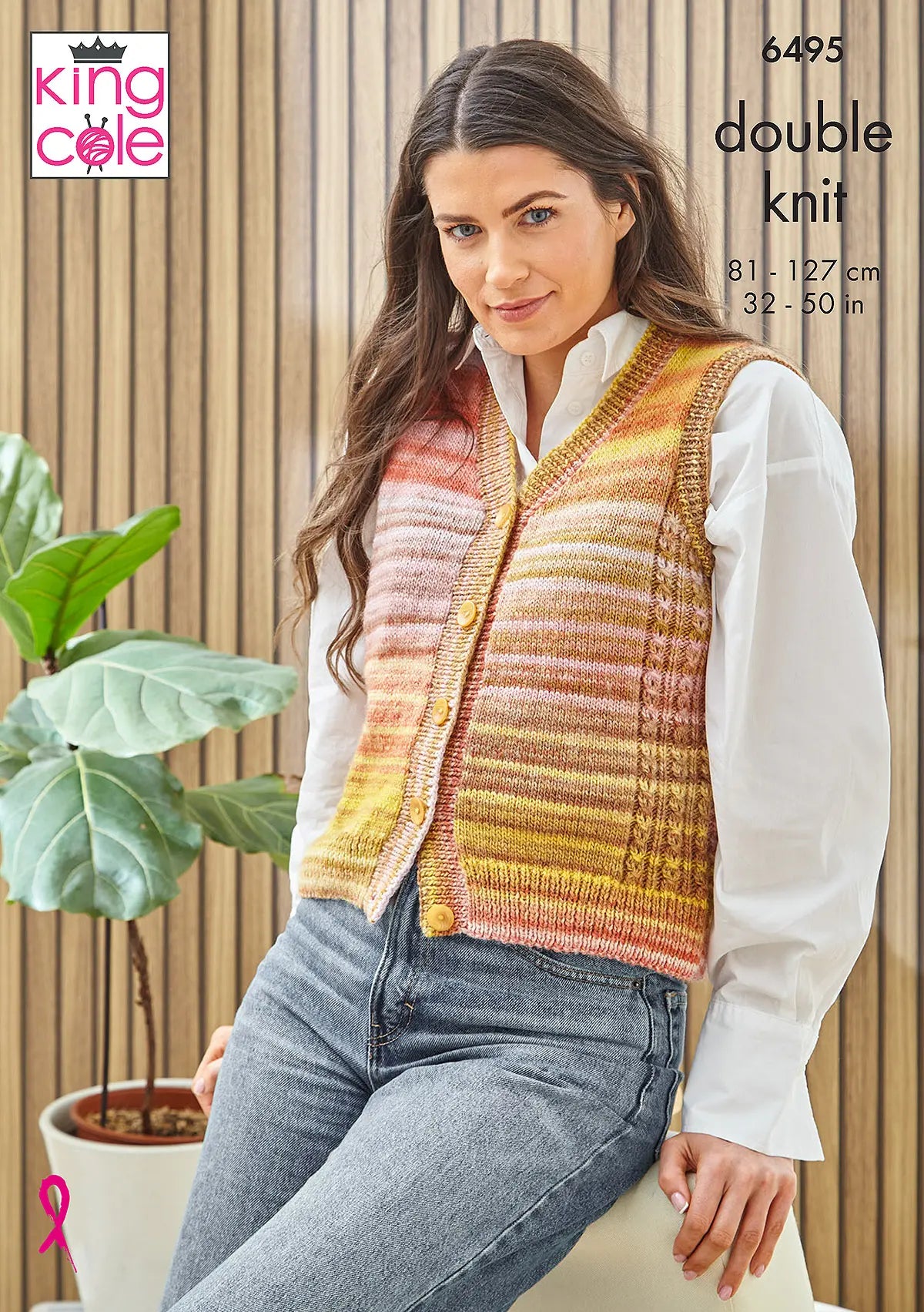 Waistcoats knitted in Cottagespun DK | King Cole Pattern 6495
