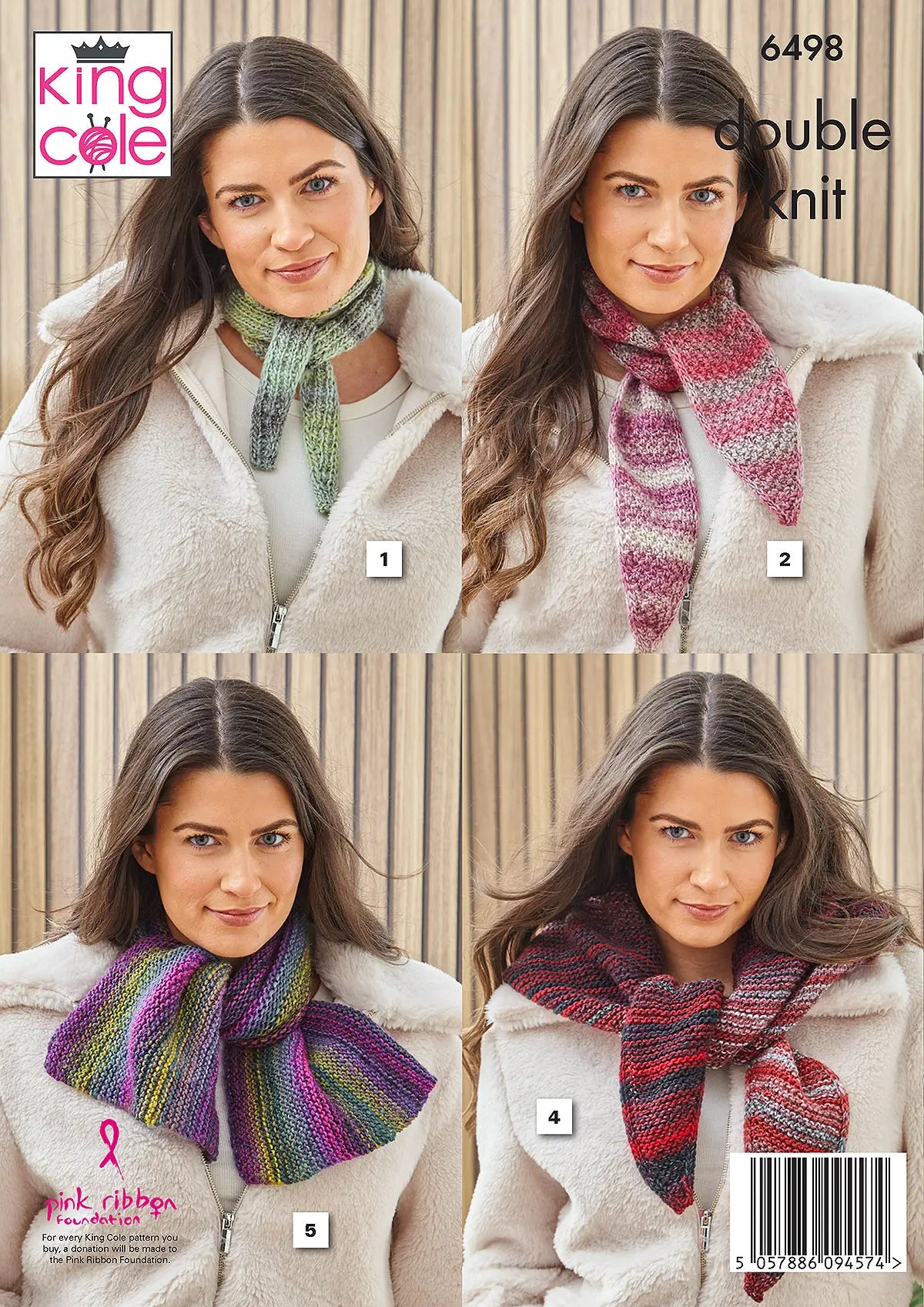 Scarves and Shawls knitted in Cottagespun DK | King Cole Pattern 6498