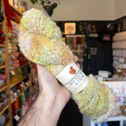 Teddy Bear Boucle Highland Wool & Alpaca | Lemon Sherbet Sky