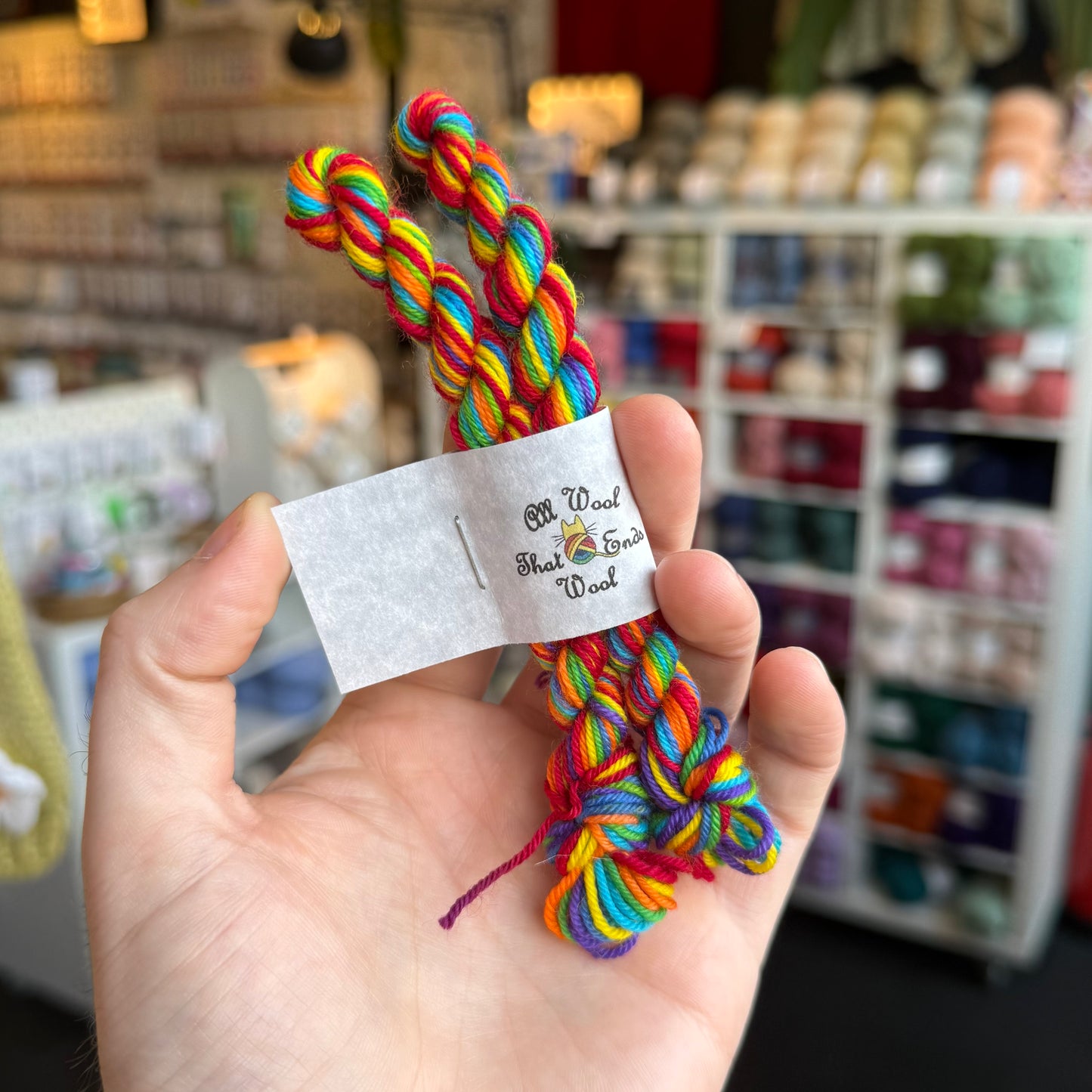 SELF STRIPING RAINBOW MINIS | All wool that ends wool