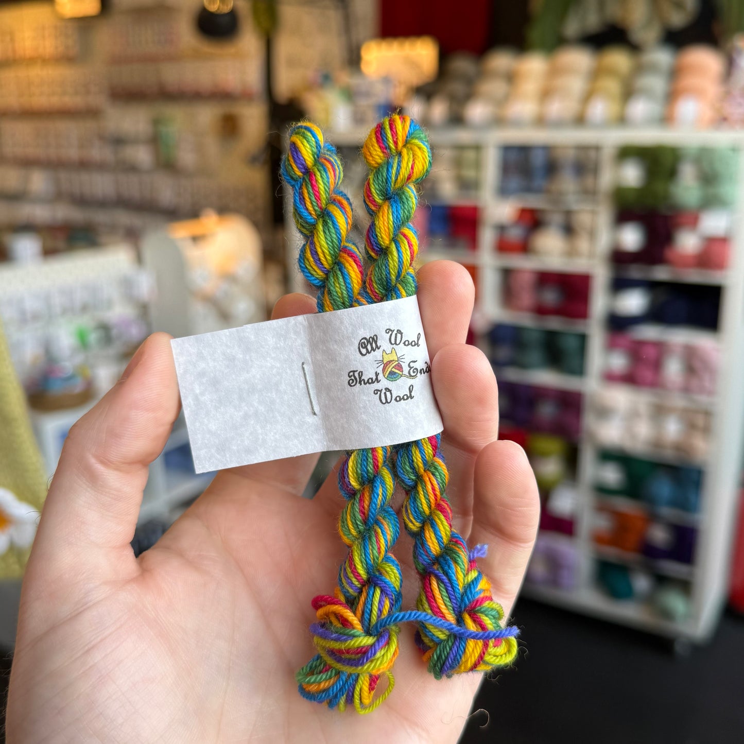 SELF STRIPING RAINBOW MINIS | All wool that ends wool