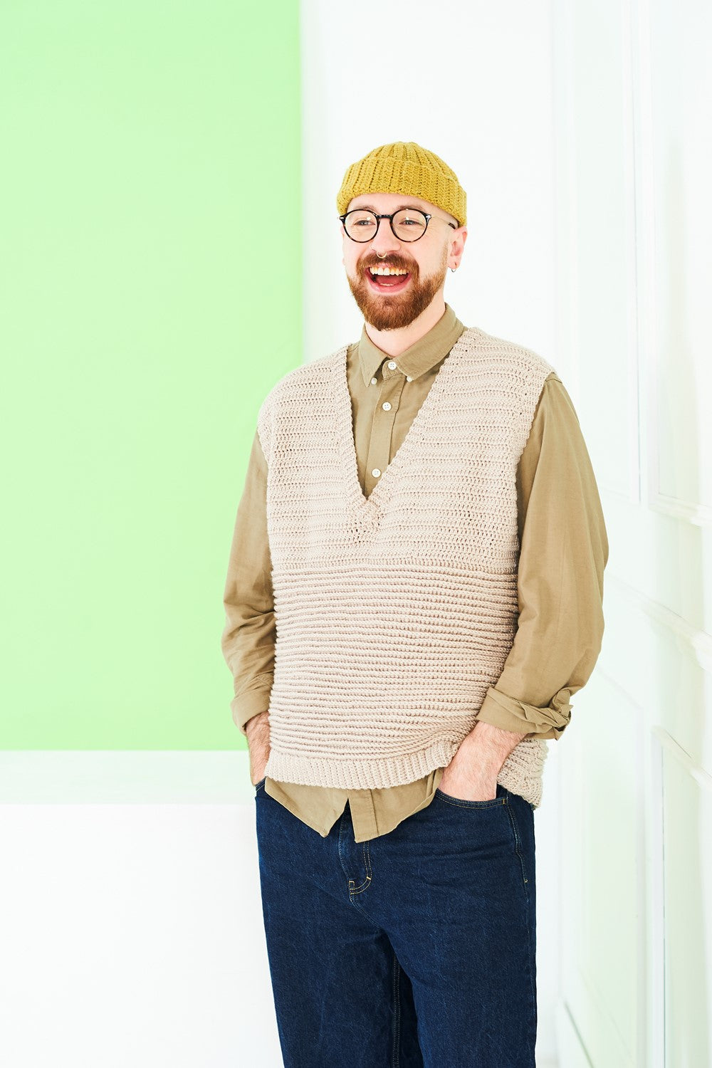 Men’s Crochet Tank Top Sweater Vest | Stylecraft 10229