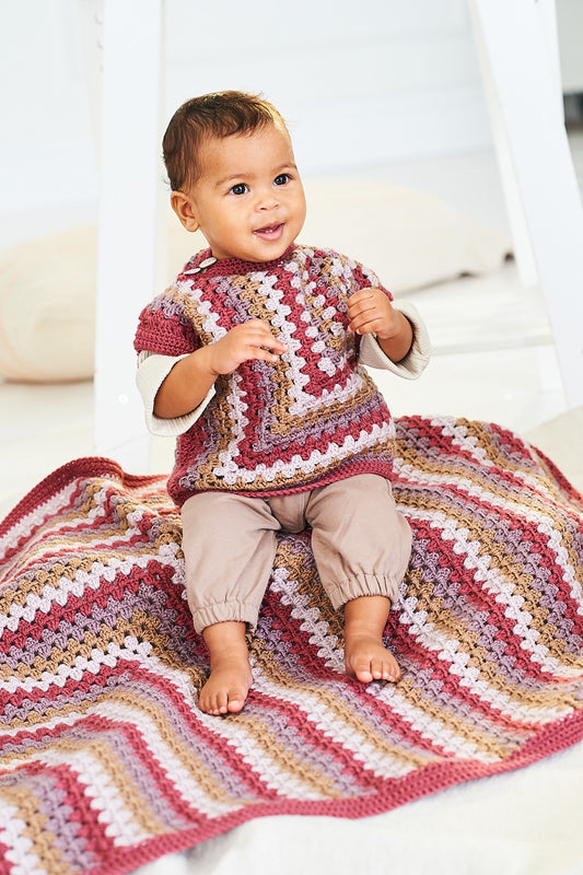 Baby Crochet Blankets & tops patterns| Stylecraft 10237