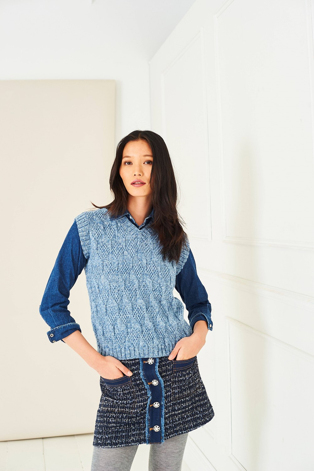 Stylecraft Pattern 10282 - Textured Sweater, Top & Scarf