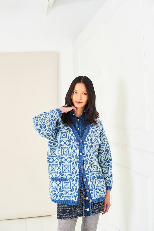 Stylecraft Pattern 10283 - Long and Short Colourwork Cardigans