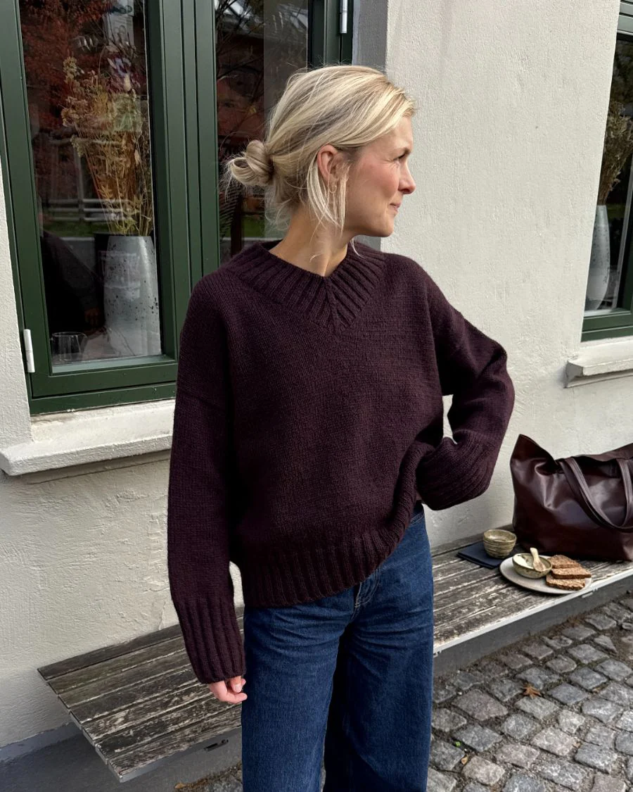 Hannah Sweater V-neck | Petite Knit patterns