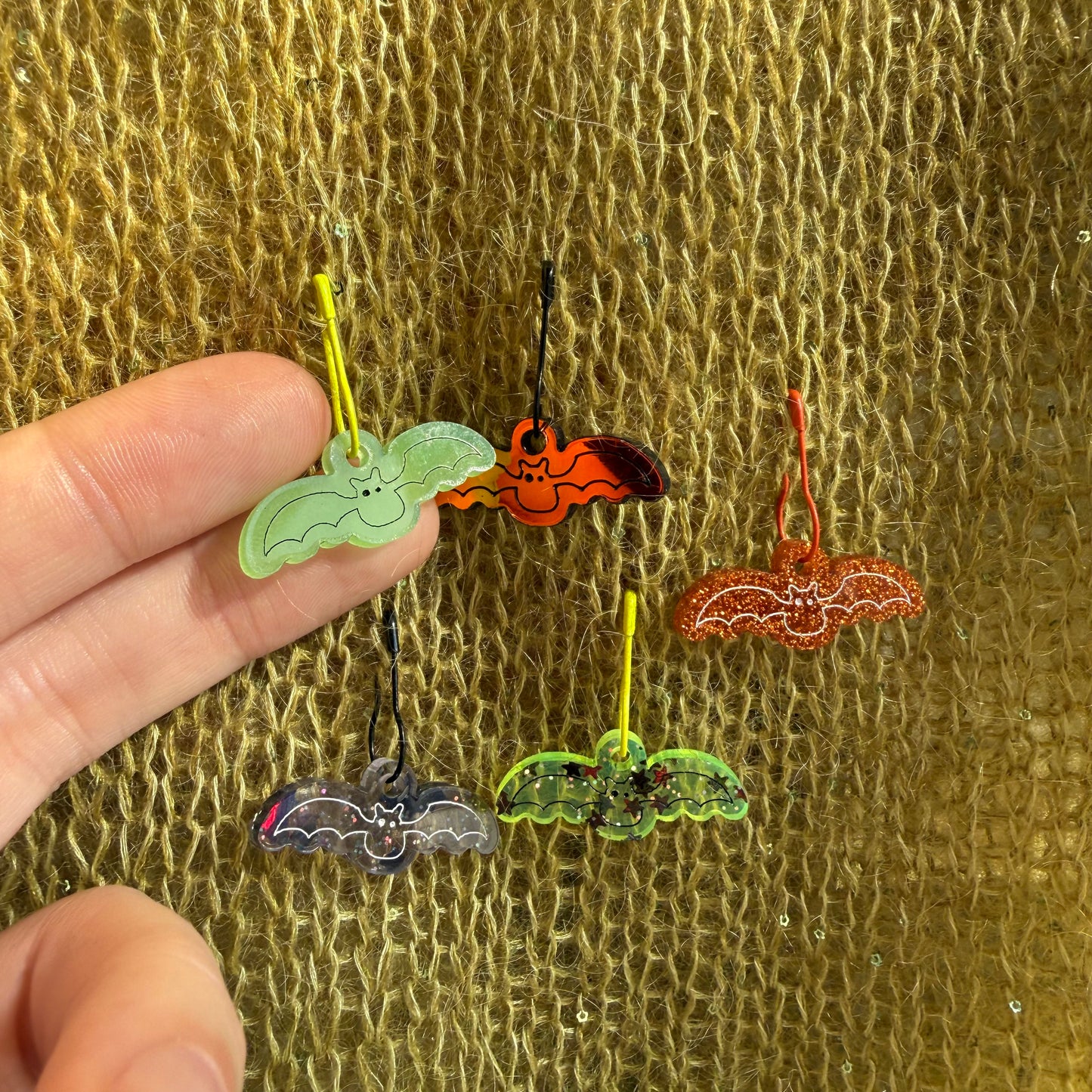 Spooky Bat Stitch Markers