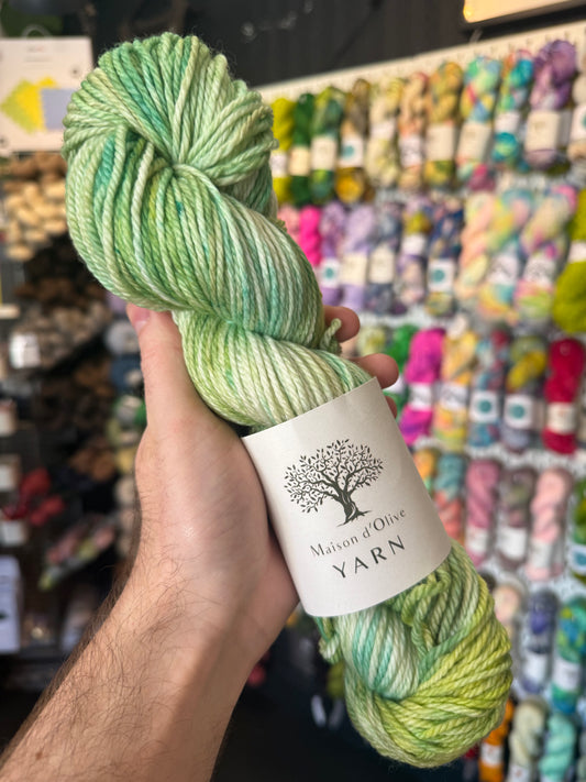 Merino Aran from Maison d'Olive | Pistachio cream