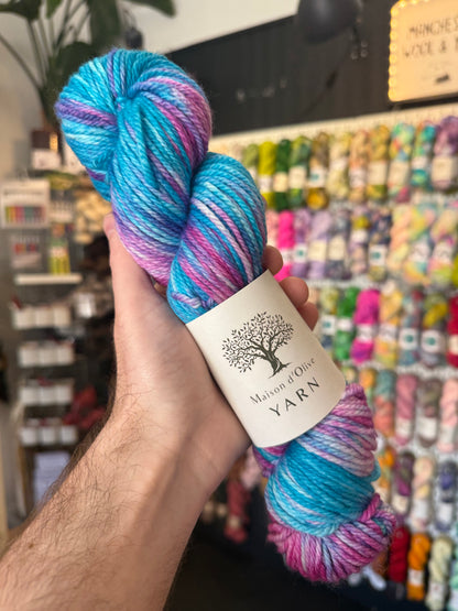 Merino Aran from Maison d'Olive | Magenta Breeze