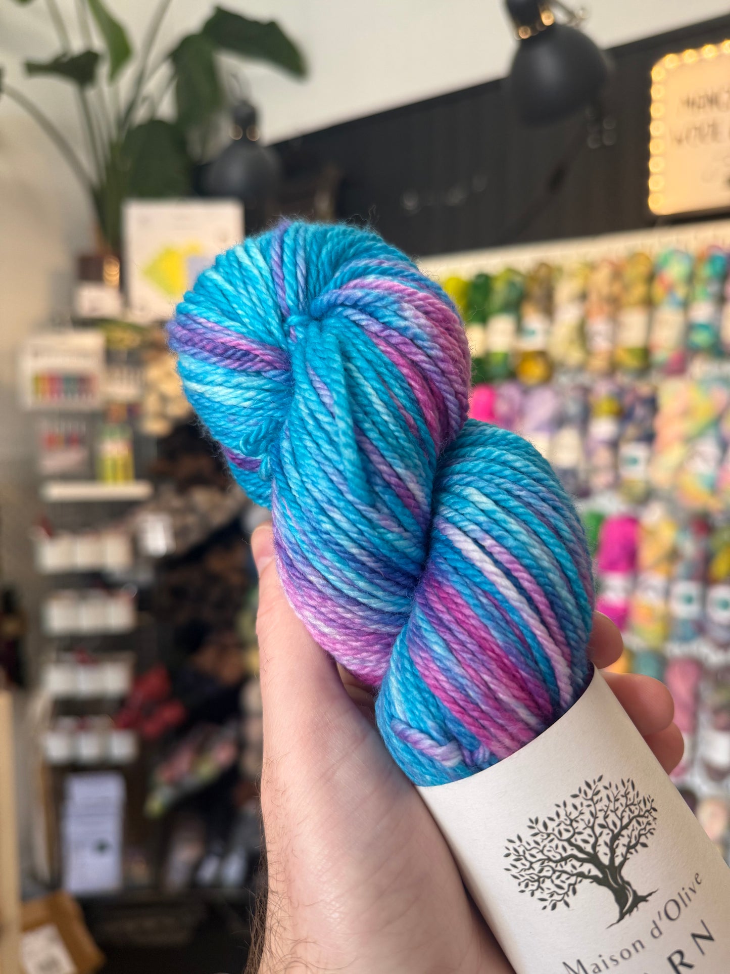 Merino Aran from Maison d'Olive | Magenta Breeze