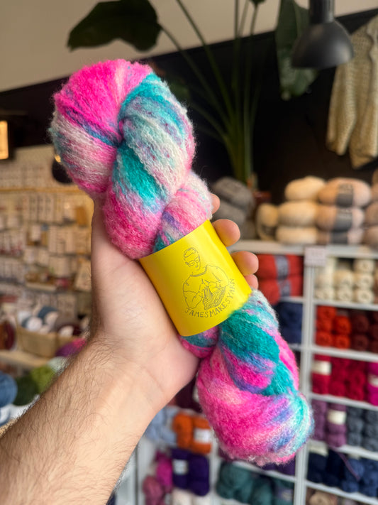 Merino Boucle from James Makes Yarn | Malibu Barbie