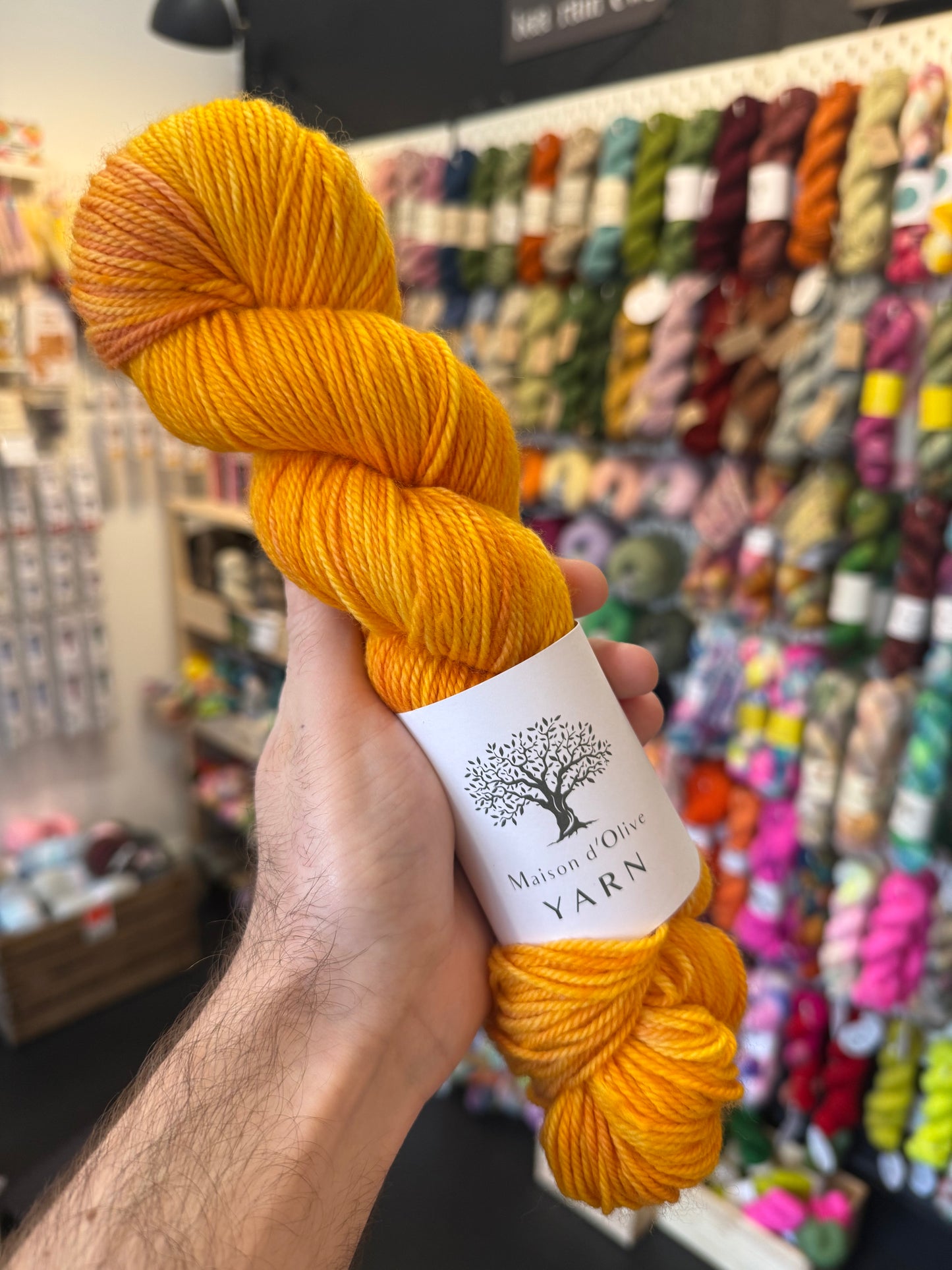 Merino Dk Sock yarn from Maison d'Olive | Tangerine 07