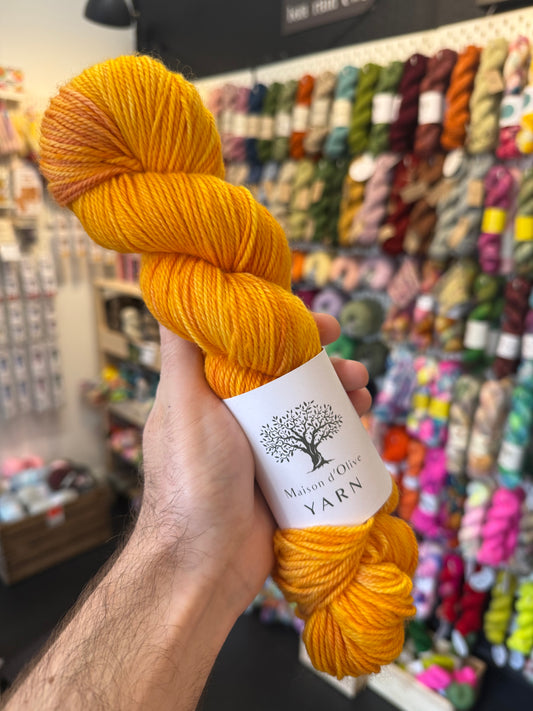 Merino Dk Sock yarn from Maison d'Olive | Tangerine 07