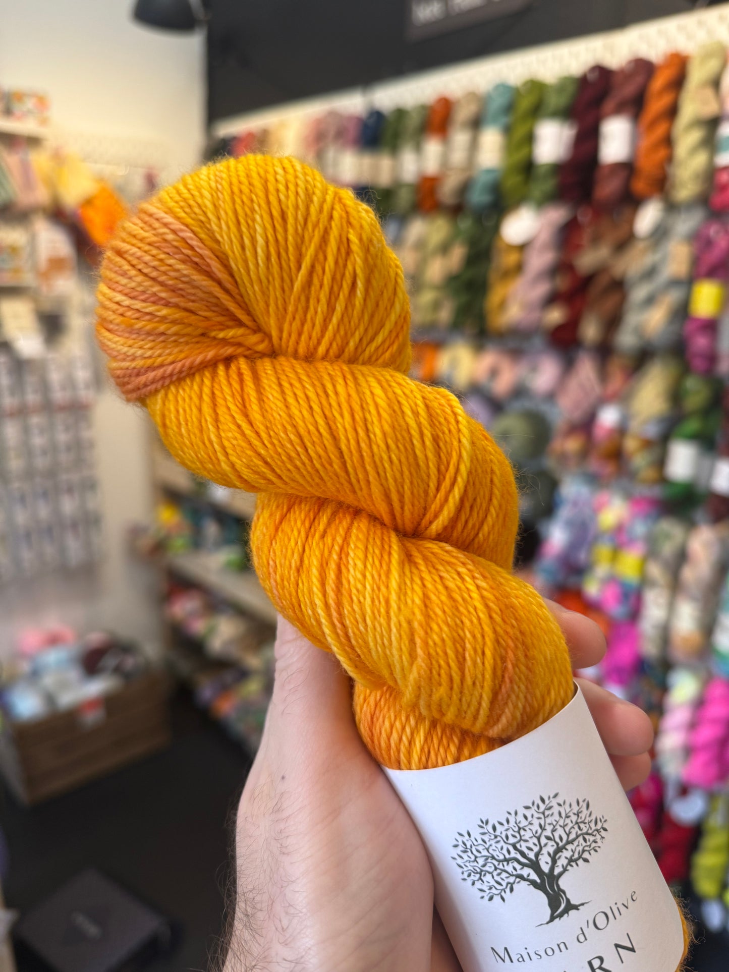 Merino Dk Sock yarn from Maison d'Olive | Tangerine 07