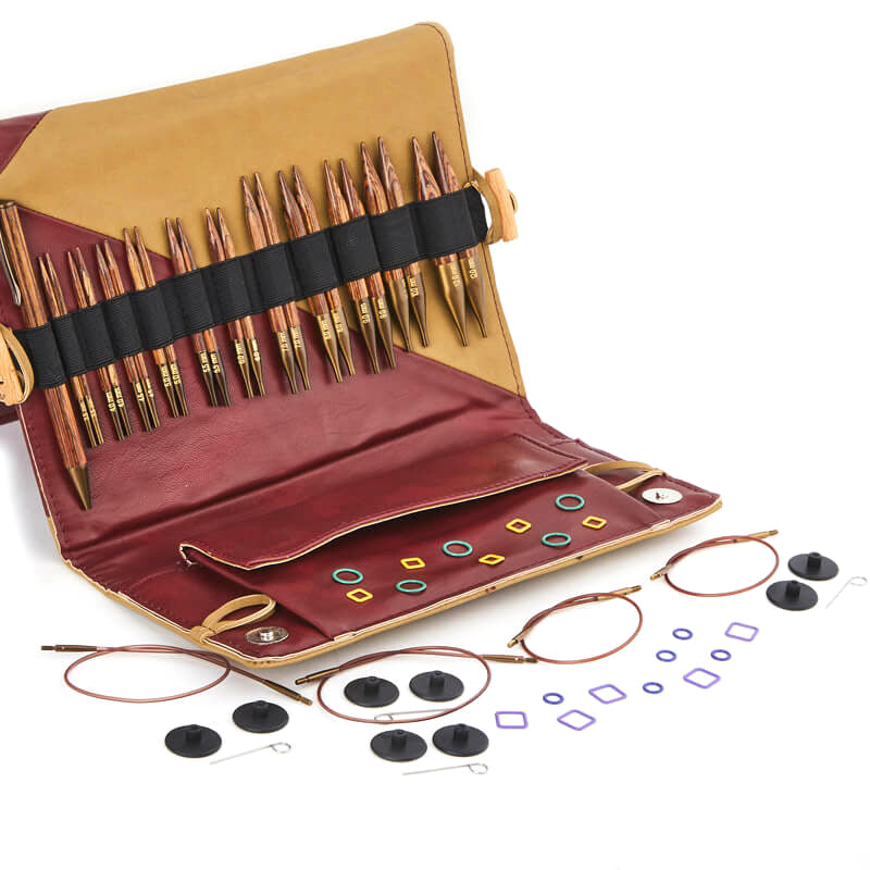 Ginger "Grande set" of Interchangeable circular knitting needle set from KnitPro