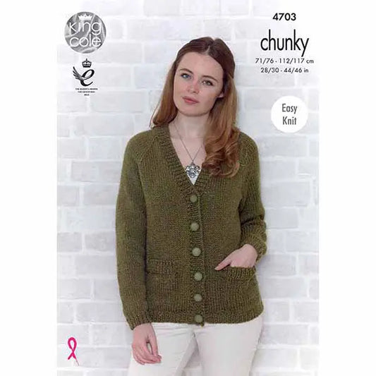 Chunky Sweater & Cardigan pattern | 4703