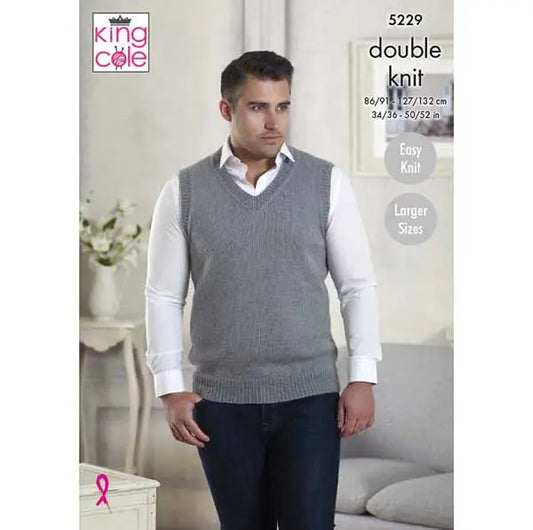DK Slip over & Waistcoat pattern from King Cole | 5229