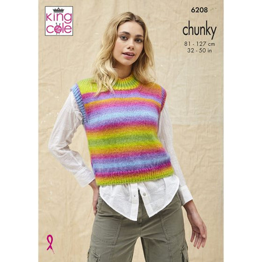 Chunky Slip-Over & Vest pattern | 6208