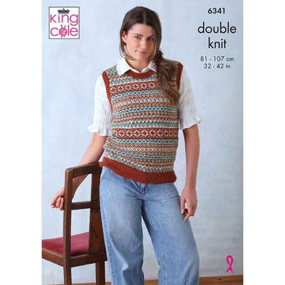 DK tank top & cardigan pattern from King Cole | 6341