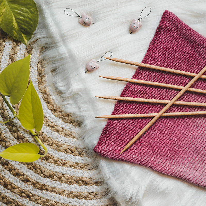 KnitPro Basix Beech 2.5mm 15cm Double Pointed Needles | sock