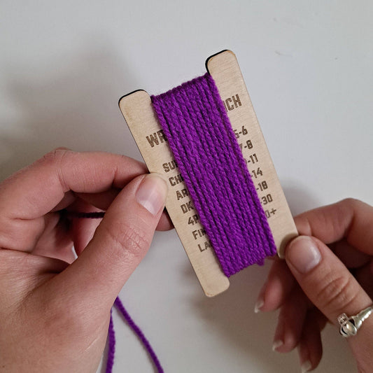 Wraps Per Inch (WPI) Yarn Weight Tool – Wooden Gauge