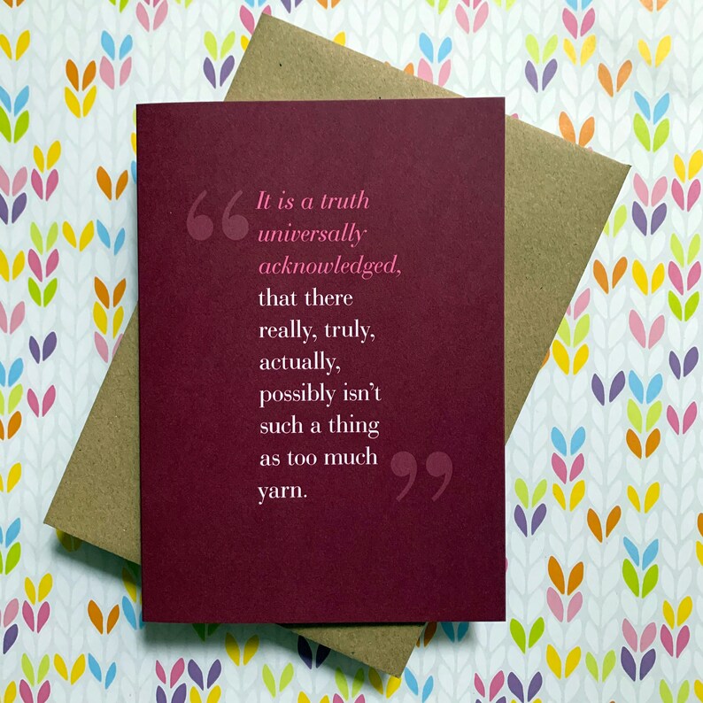 Too much yarn? greeting card | Tilly Flop Designs