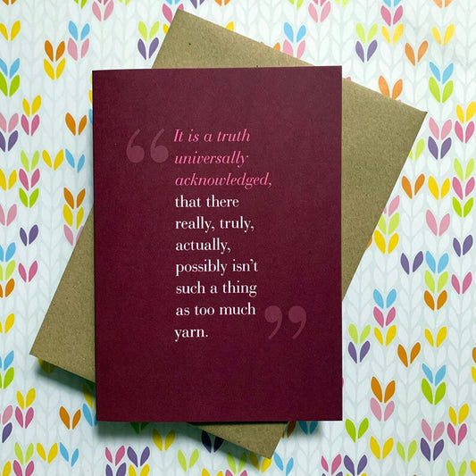 Too much yarn? greeting card | Tilly Flop Designs