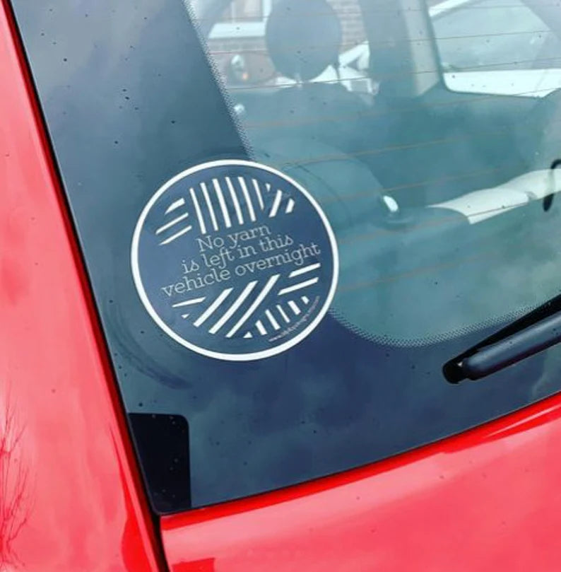 Car Jumper Sticker "No Yarn..." | Tilly Flop Designs