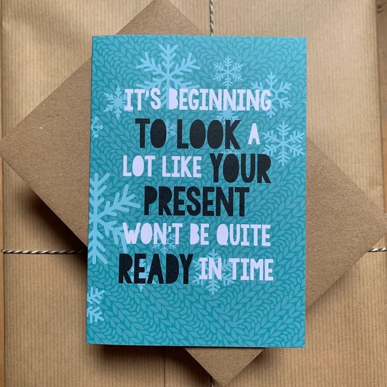 "Its beginning to look..." Christmas greetings card | Tilly Flop Designs