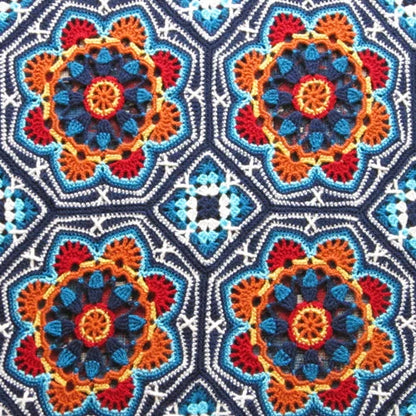 Persian Tiles Crochet Blanket pattern by Janie Crow