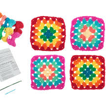 Beginners Crochet kit : Granny Squares