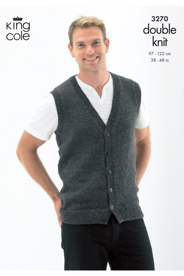 DK Slip Over & Waistcoat pattern from King Cole | 3270