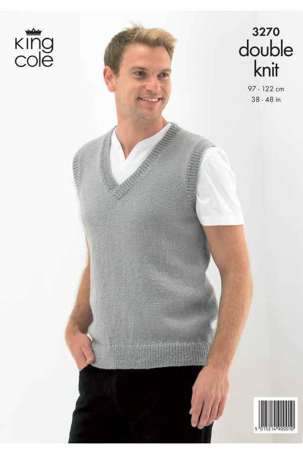 DK Slip Over & Waistcoat pattern from King Cole | 3270