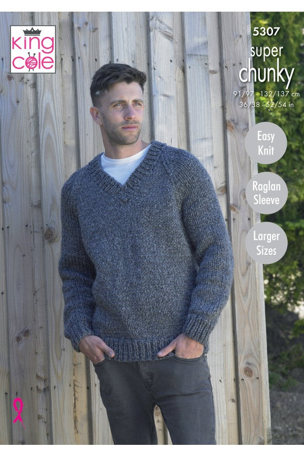 Super Chunky Sweater & Cardigan pattern from King Cole | 5307