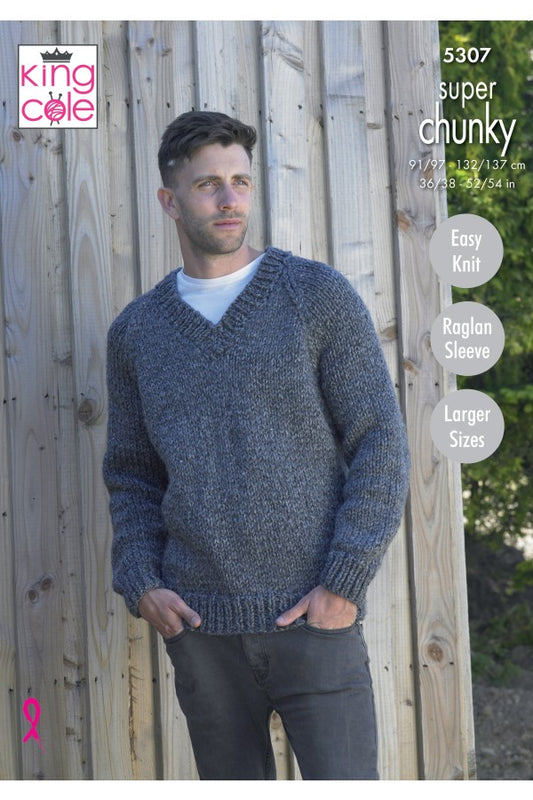 Super Chunky Sweater & Cardigan pattern from King Cole | 5307