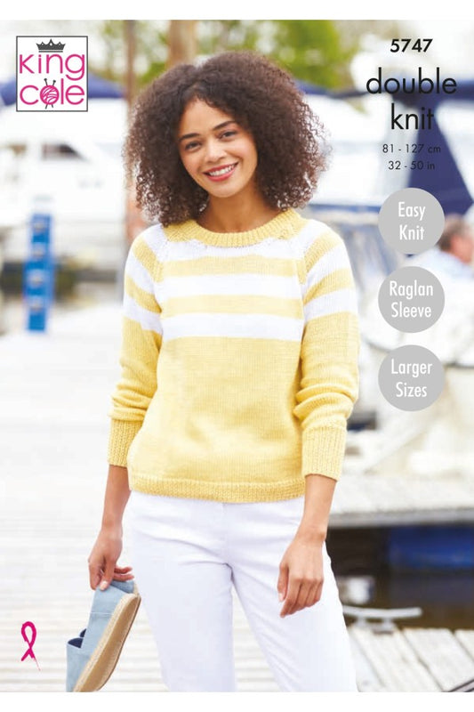 DK sweater & cardigan pattern from King Cole | 5747