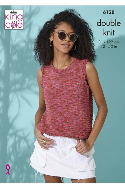 DK tank top & tee pattern from King Cole | 6128