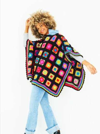 Crochet Poncho/ Blanket MAL kit from Stylecraft | pattern 10168
